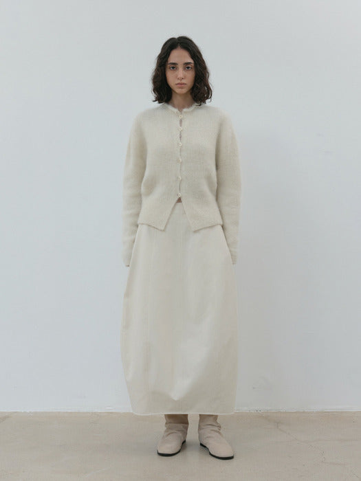 [moia] mock neck cardigan (ivory)