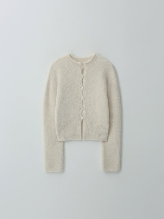 [moia] mock neck cardigan (ivory)