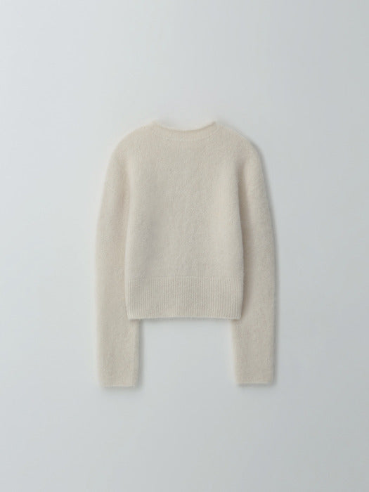 [moia] mock neck cardigan (ivory)