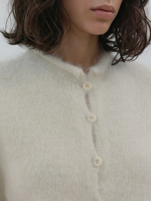 [moia] mock neck cardigan (ivory)