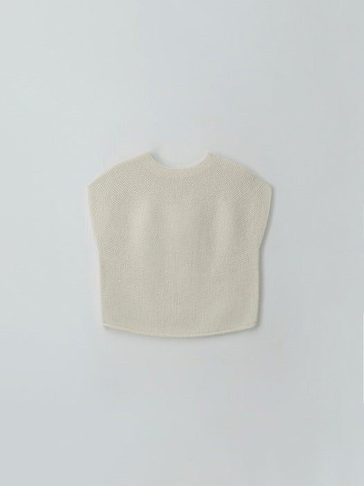 [moia] round knit top (ivory)