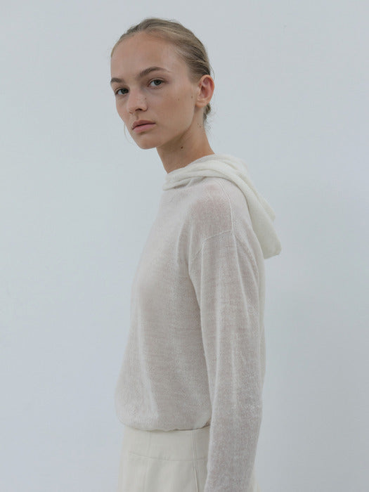 [moia] wholegarment hoodie (ivory)