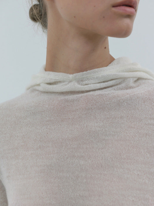 [moia] wholegarment hoodie (ivory)