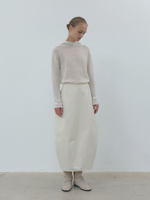 [moia] wholegarment hoodie (ivory)