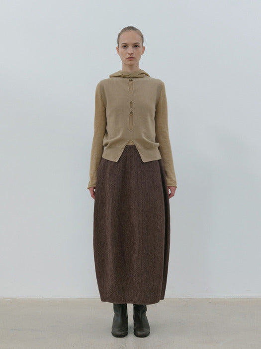 wholegarment hoodie (beige)