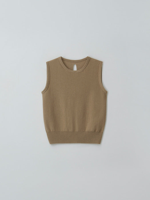 [moia] slit round knit (beige)