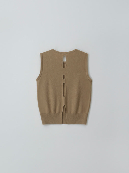 [moia] slit round knit (beige)