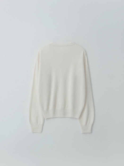 [moia] soft round cardigan (ivory)