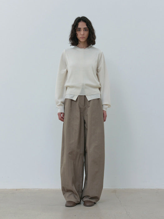 [moia] soft round cardigan (ivory)