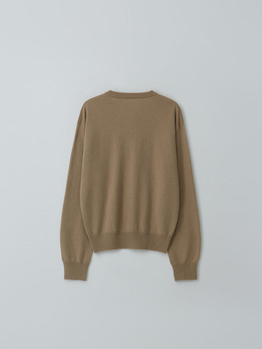 [moia] soft round cardigan (beige)