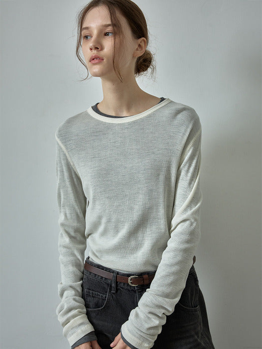 Facade Pattern Breeze Wool T-shirt