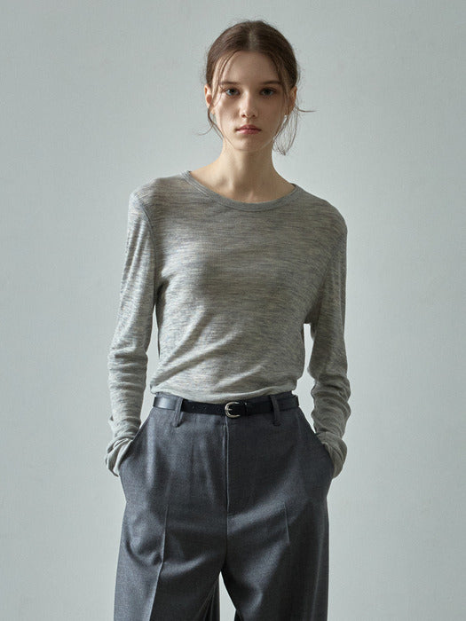 Facade Pattern Breeze Wool T-shirt
