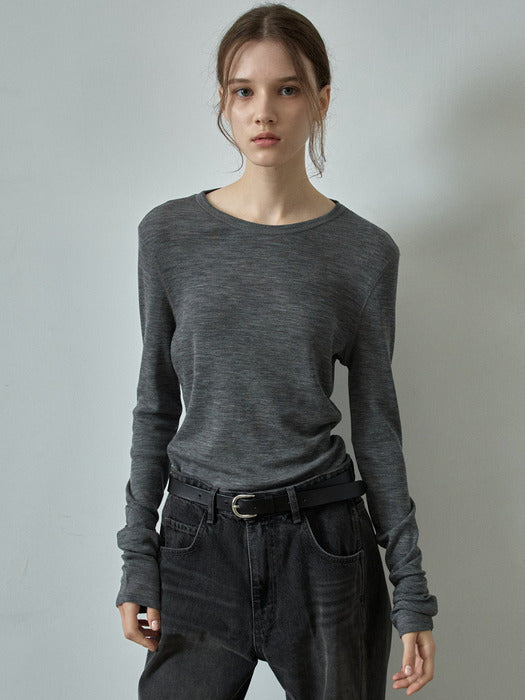 Facade Pattern Breeze Wool T-shirt