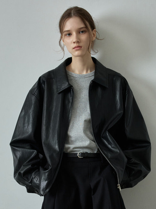 Facade Pattern Minimal Leather Bluejong black