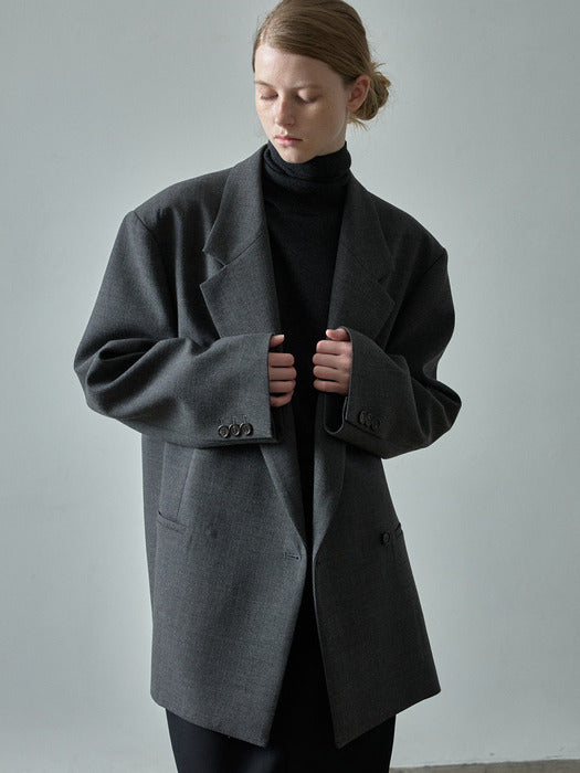 Oversized Double-Breasted Jacket_charcoal
