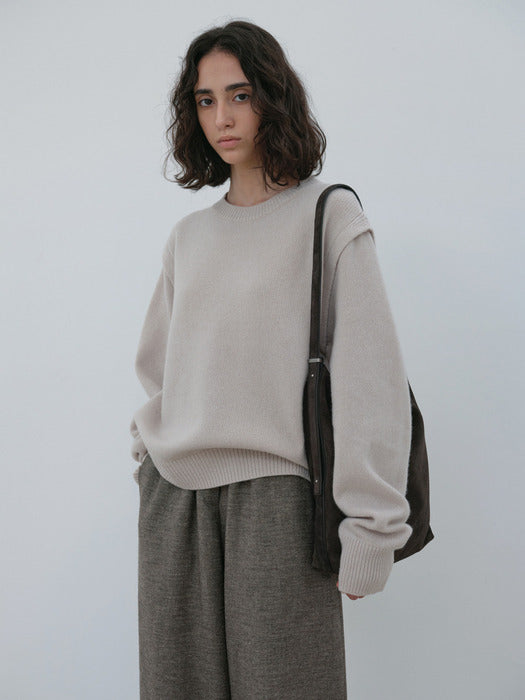 [moia] wool sweater (ecru)