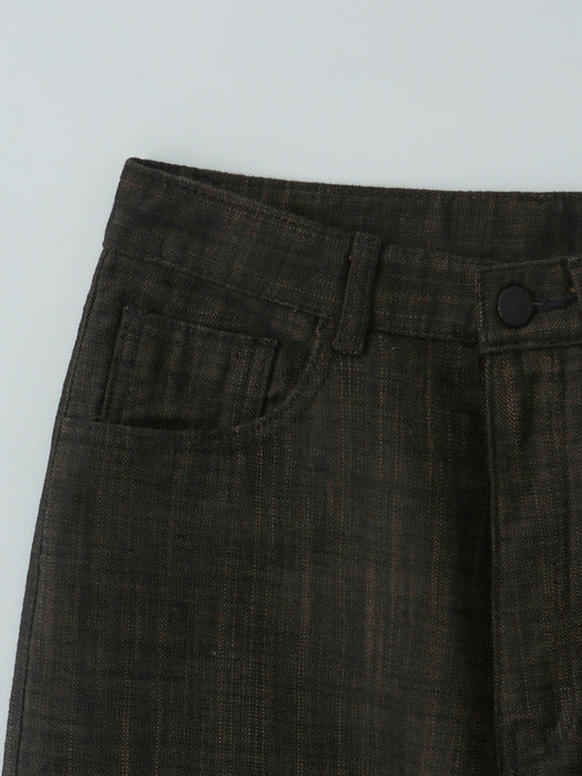 [moia] cliff denim (charcoal brown)
