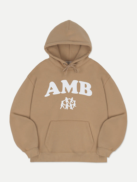 [ambler] AMB round and round Hoodie AHP1111 (Beige)