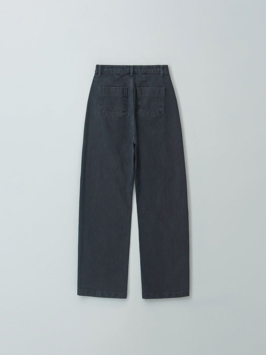 [moia] curved dyed denim (stone blue)