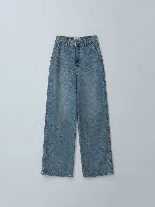 [moia] wide washing denim (light indigo)