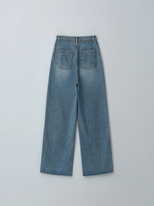 [moia] wide washing denim (light indigo)