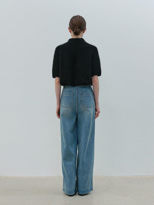 [moia] wide washing denim (light indigo)