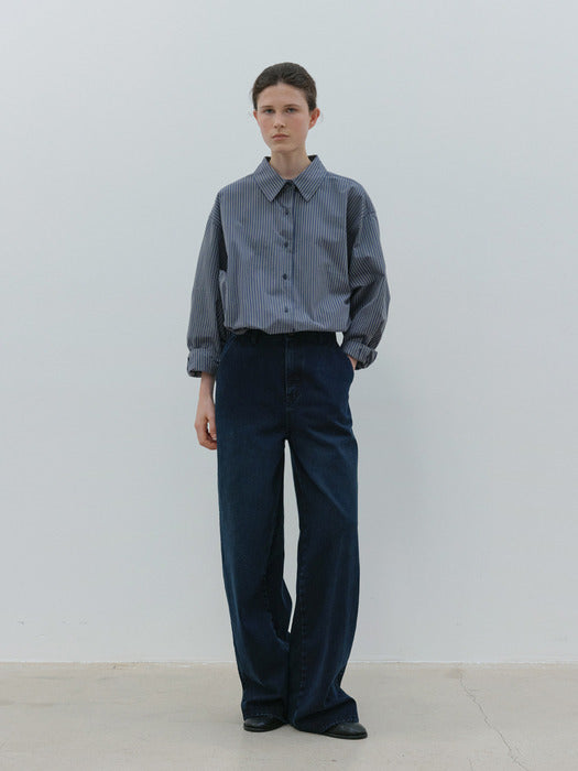 [moia] wide washing denim (indigo)