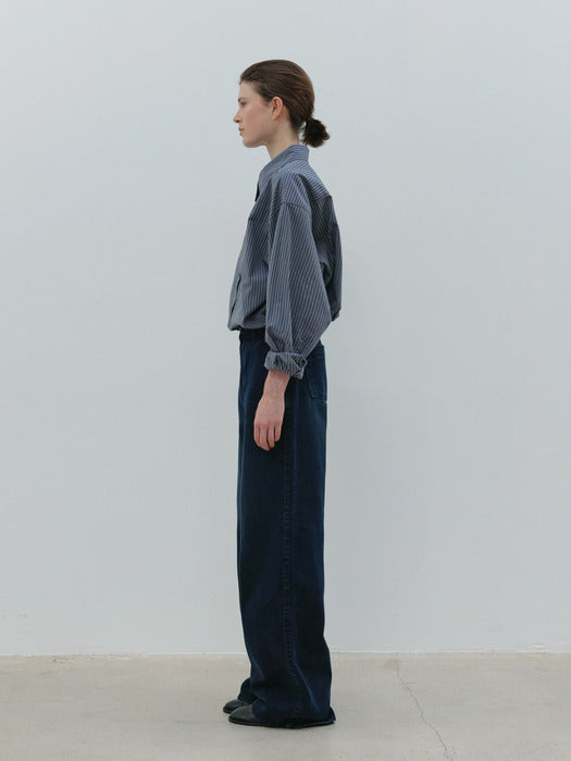 [moia] wide washing denim (indigo)