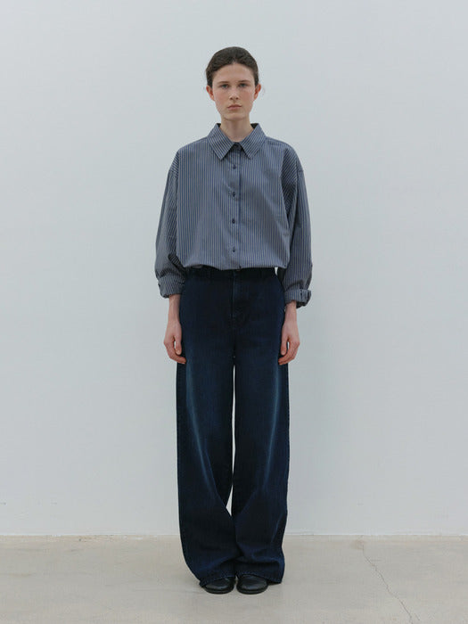 [moia] wide washing denim (indigo)