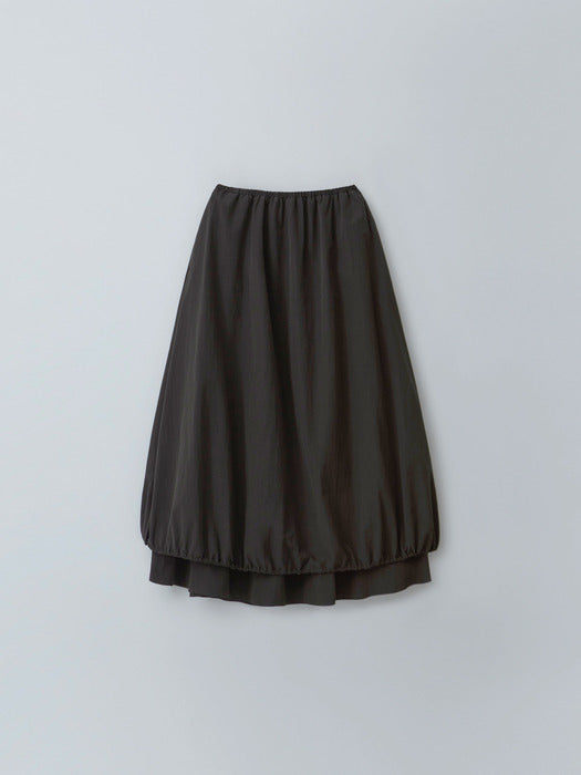 [moia] string double skirt (soil brown)