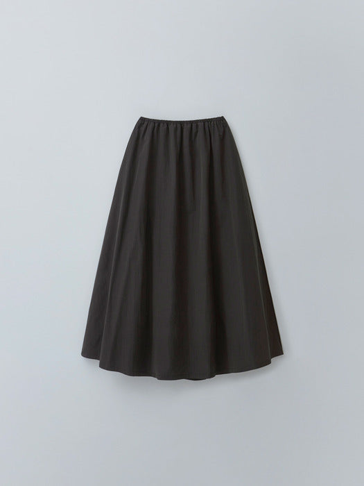 [moia] string double skirt (soil brown)