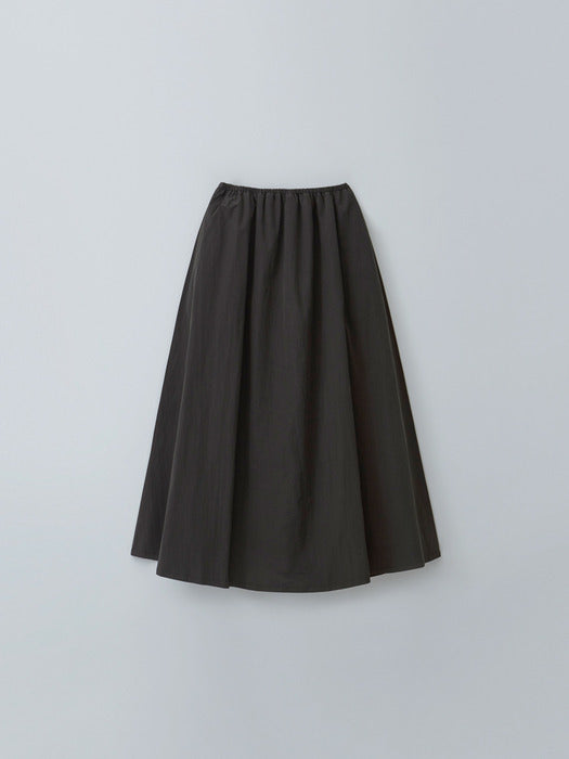 [moia] string double skirt (soil brown)