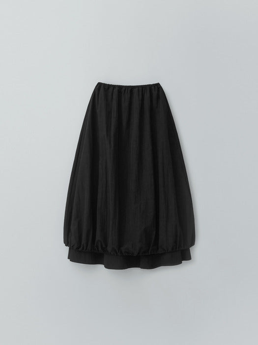 [moia] string double skirt (black)