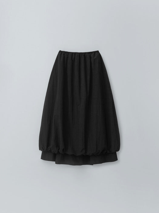[moia] string double skirt (black)