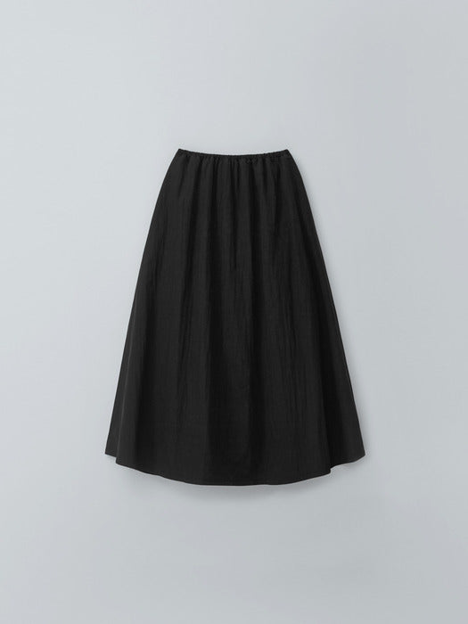[moia] string double skirt (black)