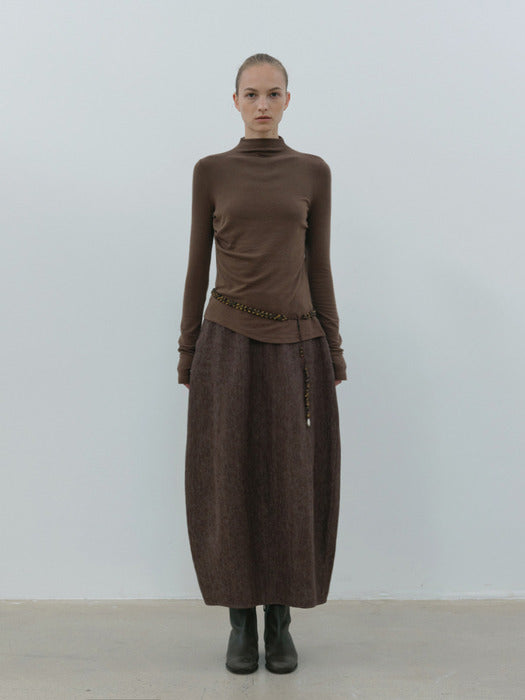 [moia] barrel skirt (brown)