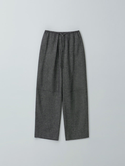 [moia] wool string pants (charcoal)