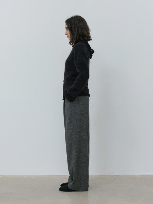 [moia] wool string pants (charcoal)