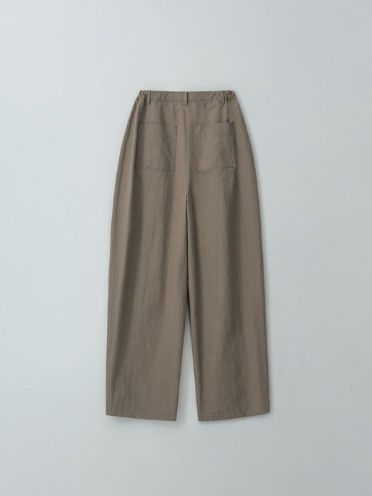 Moia wide round pants (mud khaki)