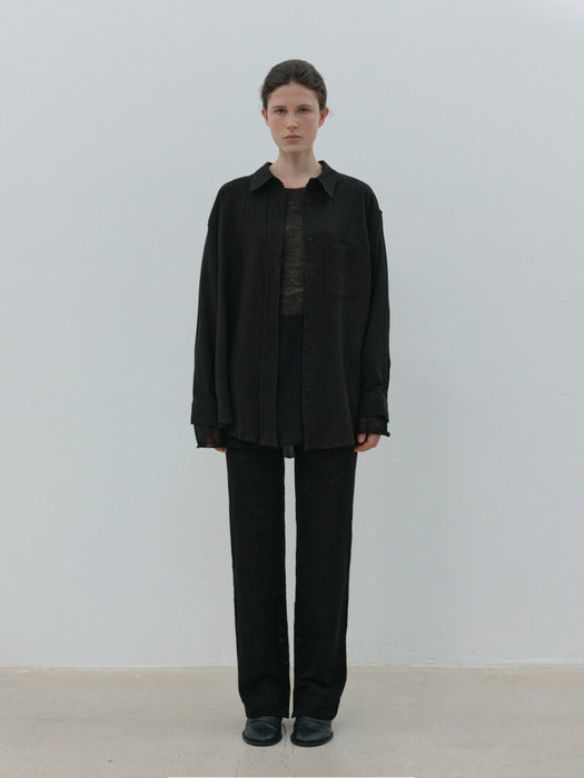 [moia] cutting shirt (black)