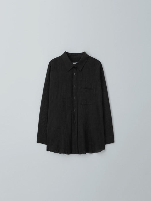 [moia] cutting shirt (black)