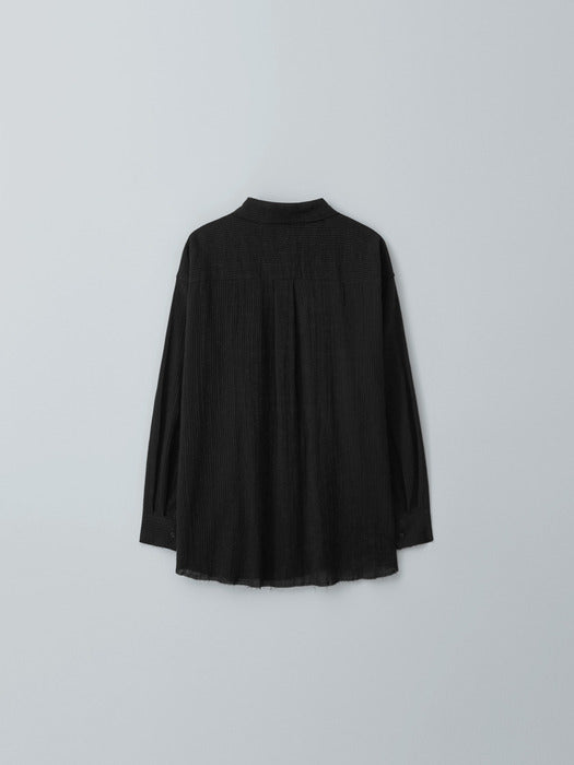 [moia] cutting shirt (black)