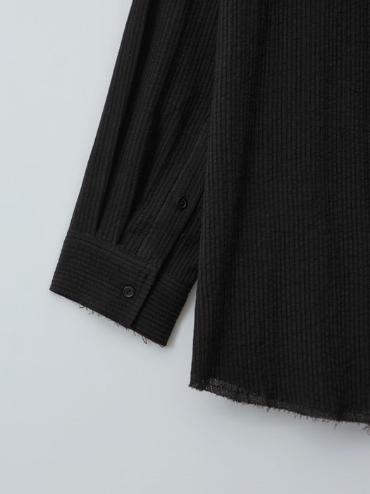 [moia] cutting shirt (black)