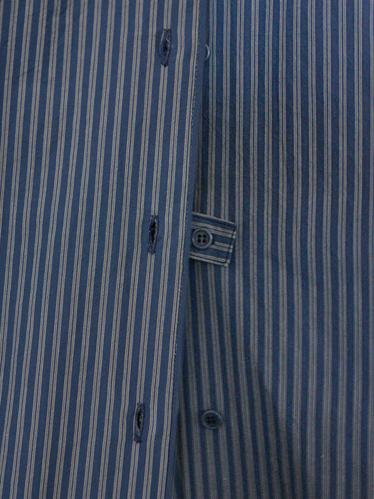 [moia] stripe shirt (lake blue)