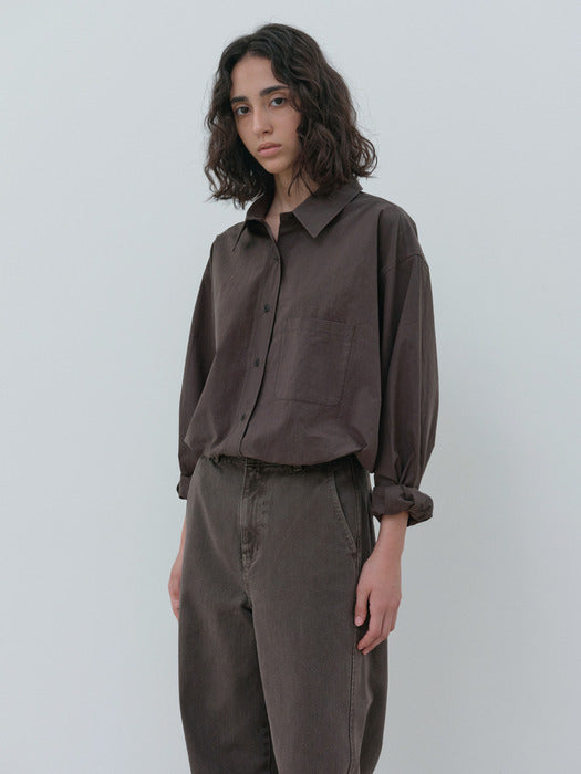 [moia] vintage box shirt (charcoal)