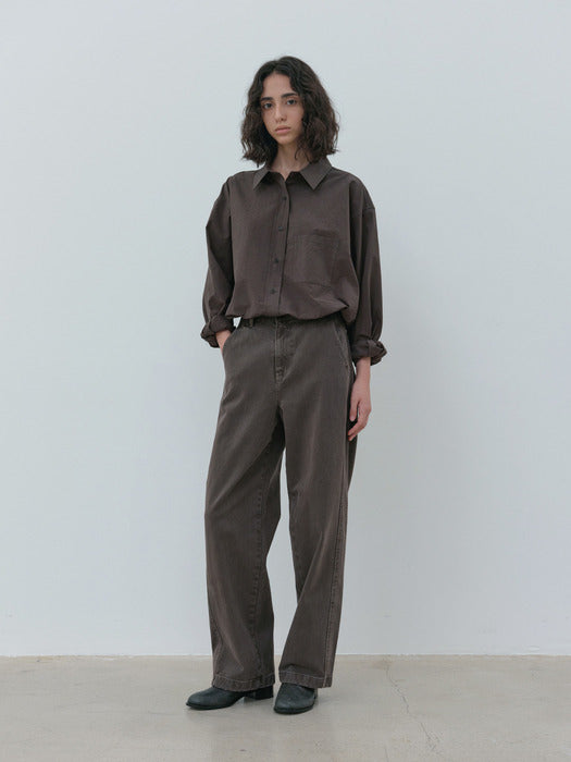 [moia] vintage box shirt (charcoal)