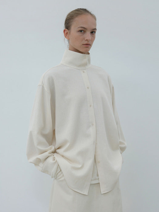 [moia] highneck shirt (ivory)