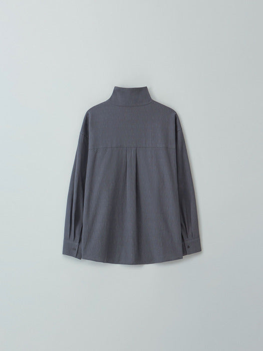 [moia] highneck shirt (stone blue)
