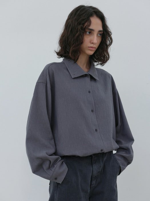 [moia] highneck shirt (stone blue)