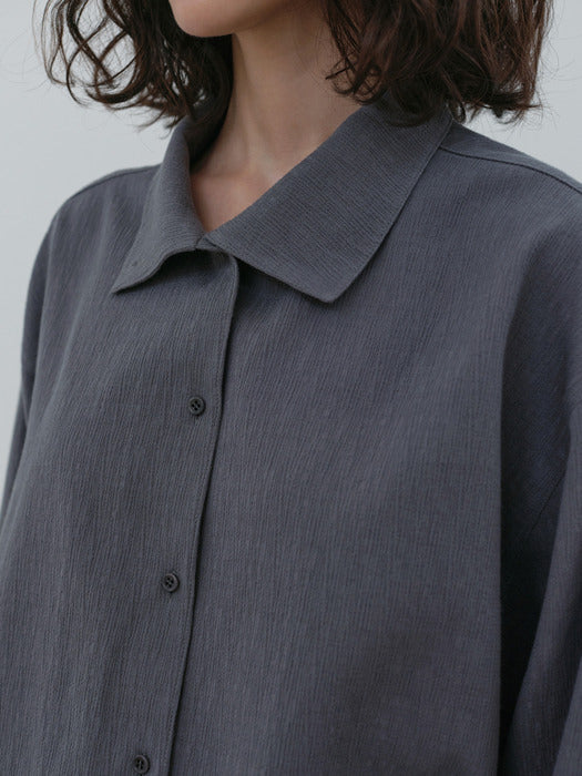 [moia] highneck shirt (stone blue)